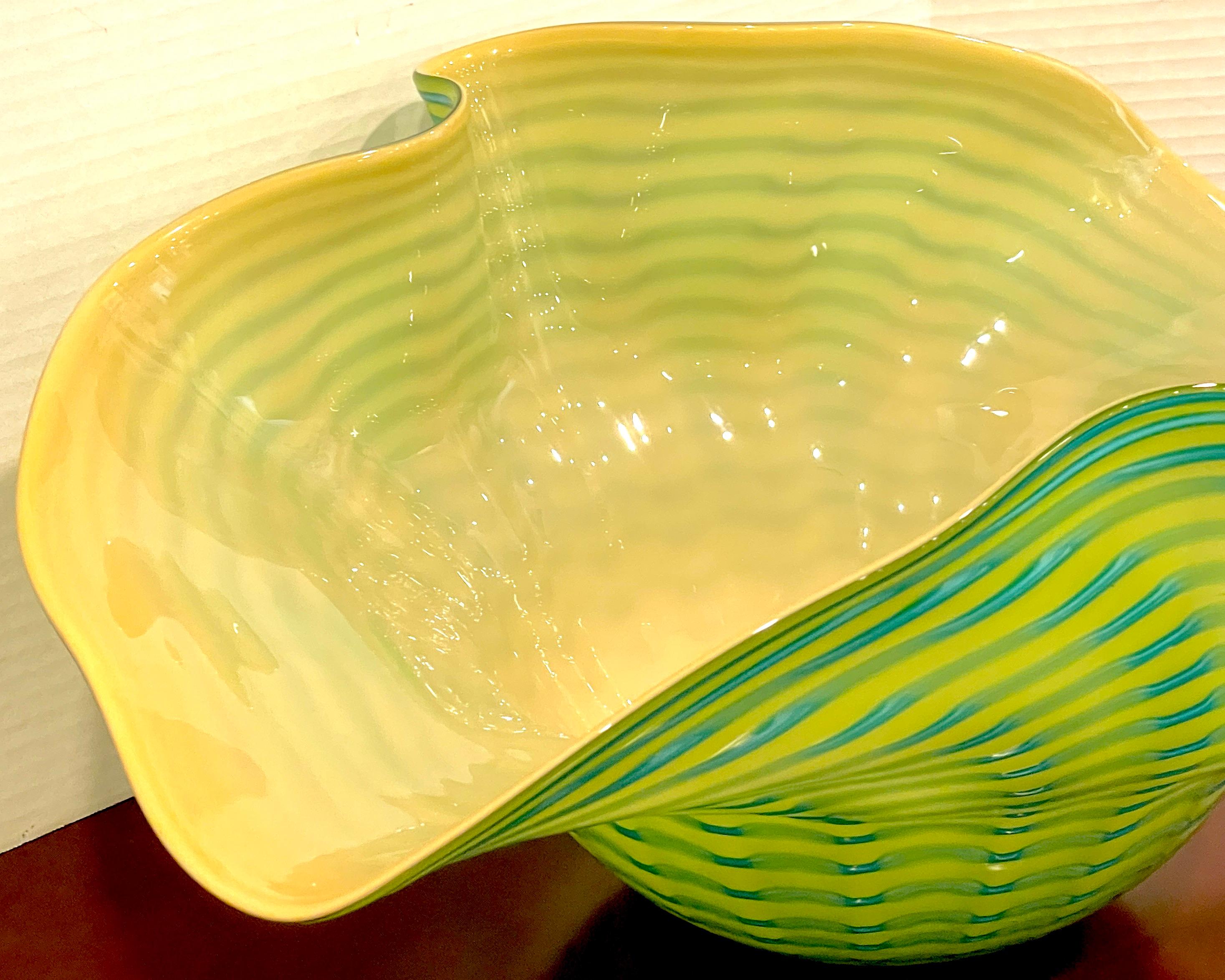 Large Murano Glass Seaform Bowl, in the Style of Chihuly 5