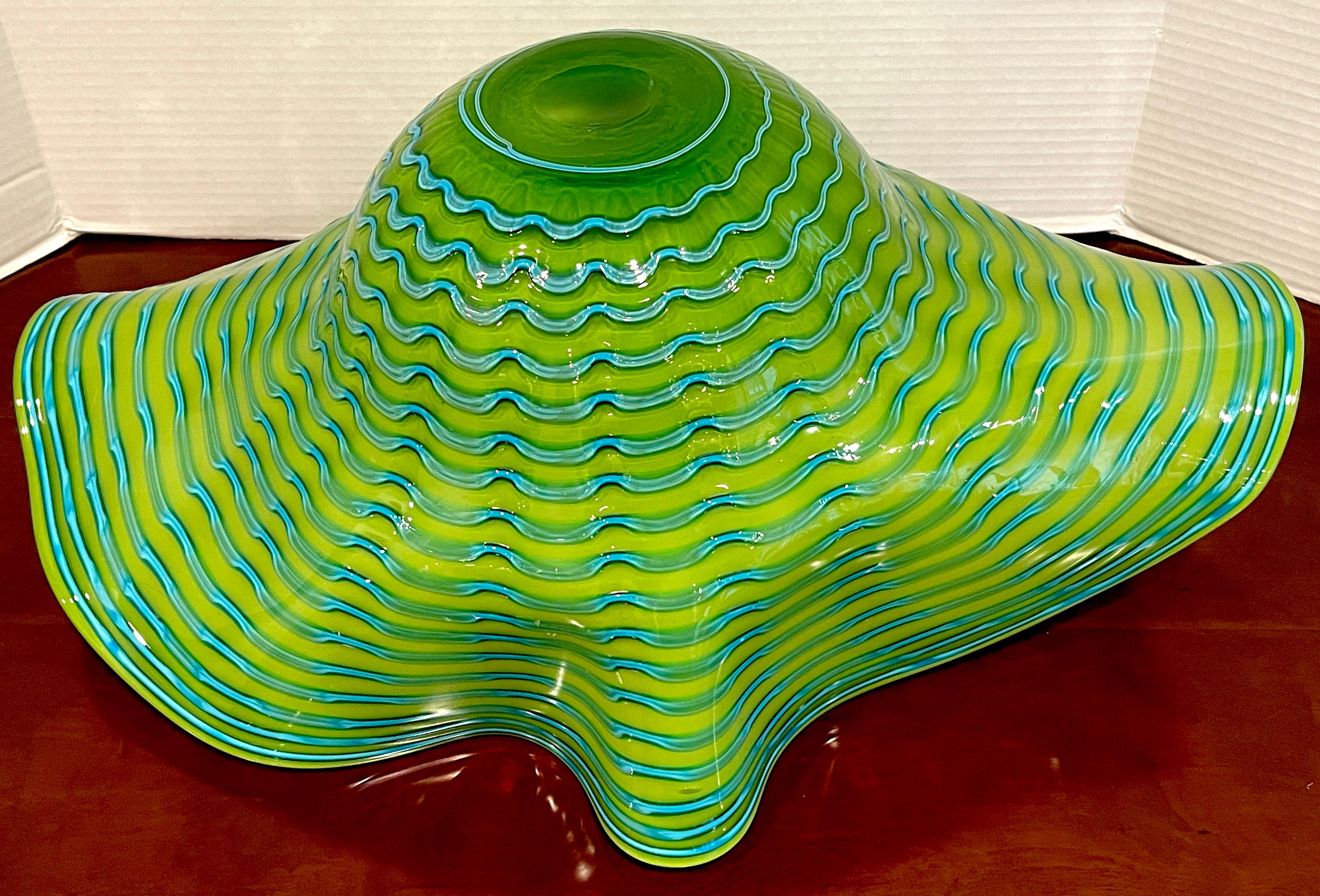 Large Murano Glass Seaform Bowl, in the Style of Chihuly 6