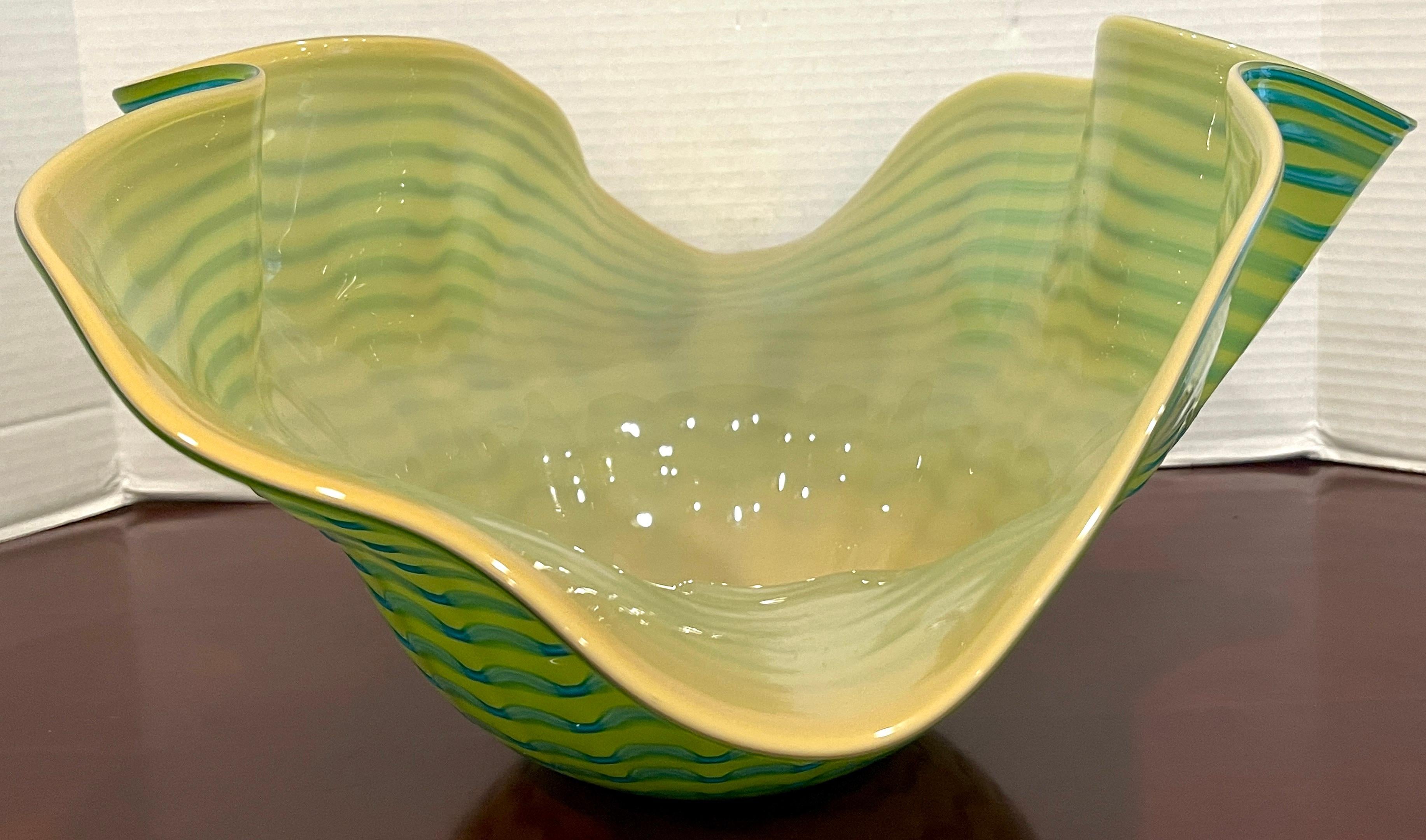 Large Murano Glass Seaform Bowl, in the Style of Chihuly 1