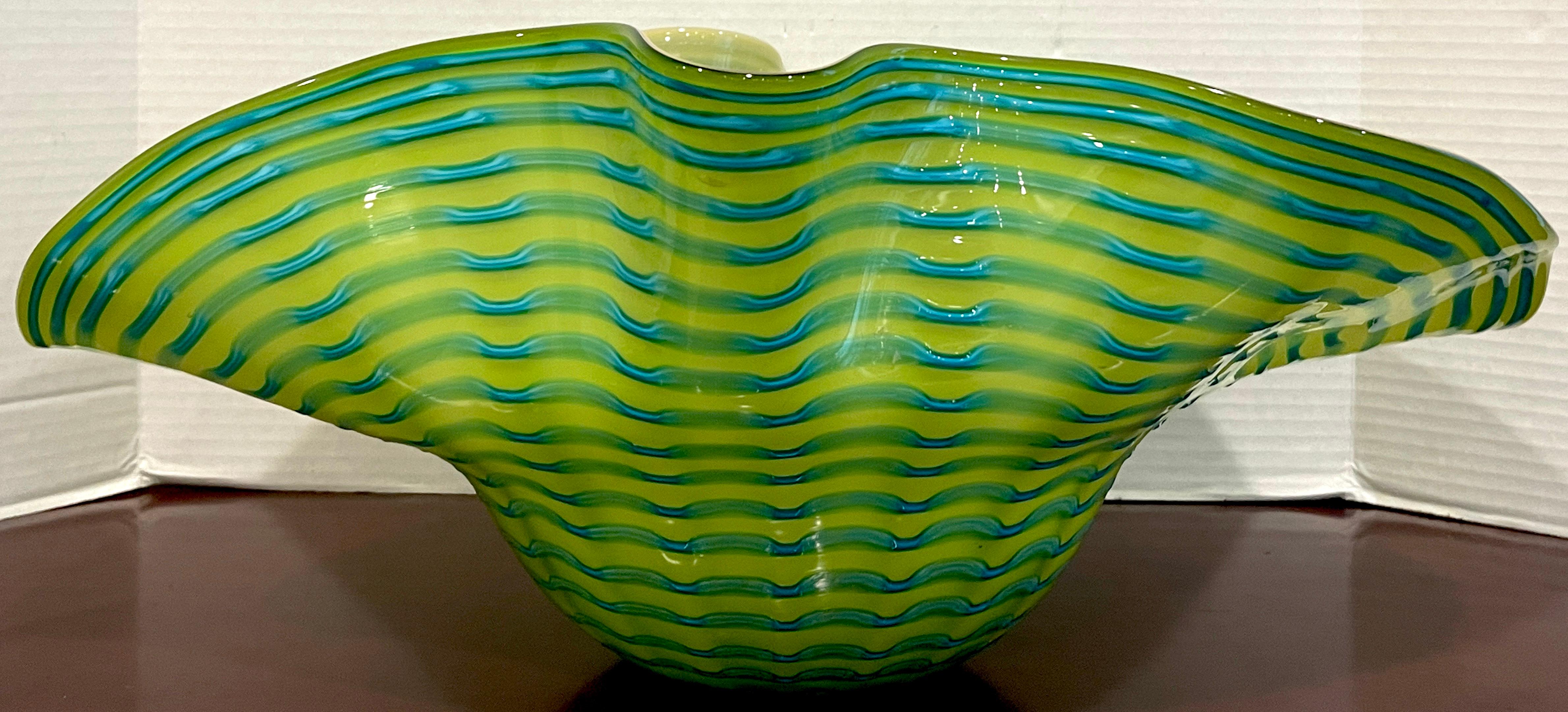Large Murano Glass Seaform Bowl, in the Style of Chihuly 2