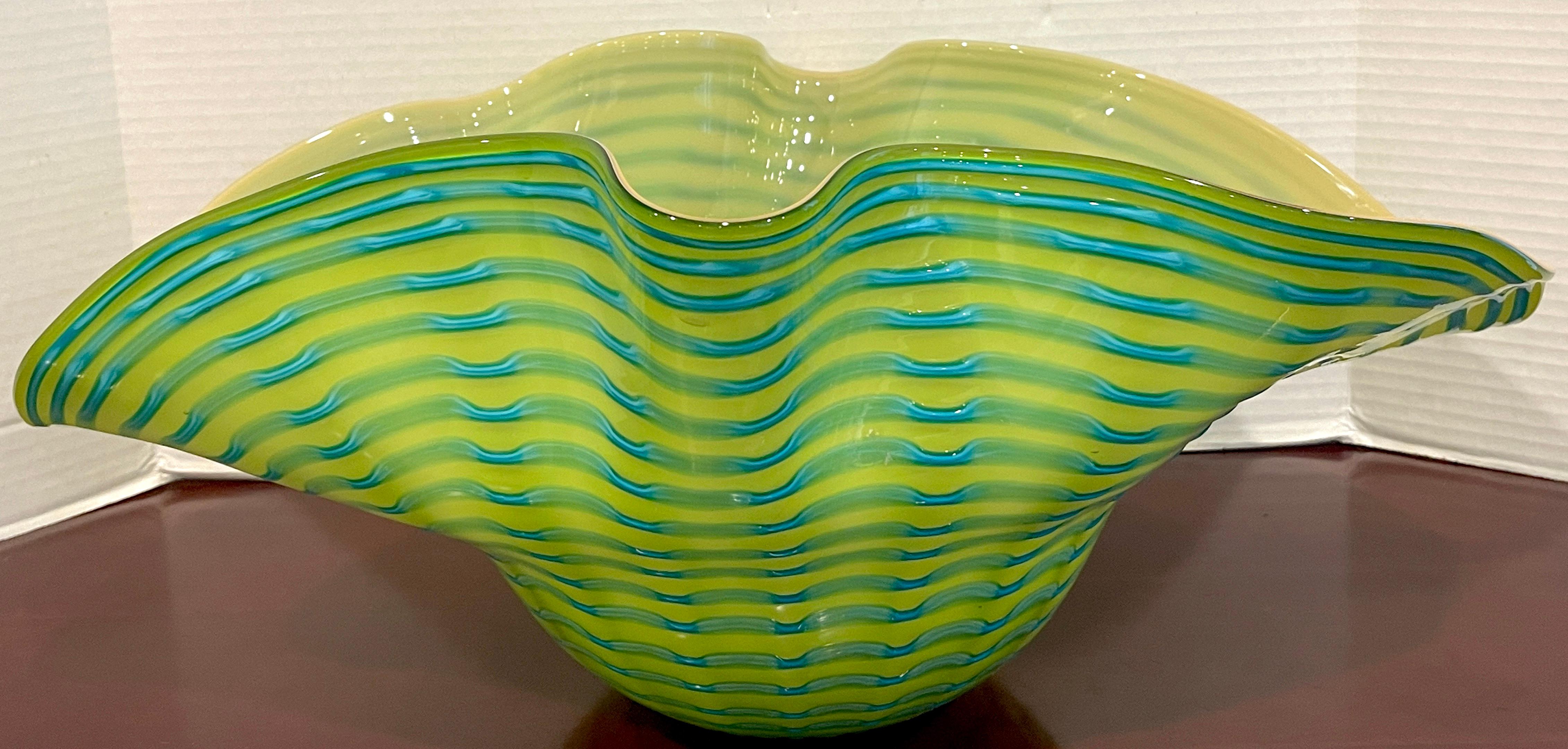 Large Murano Glass Seaform Bowl, in the Style of Chihuly 3