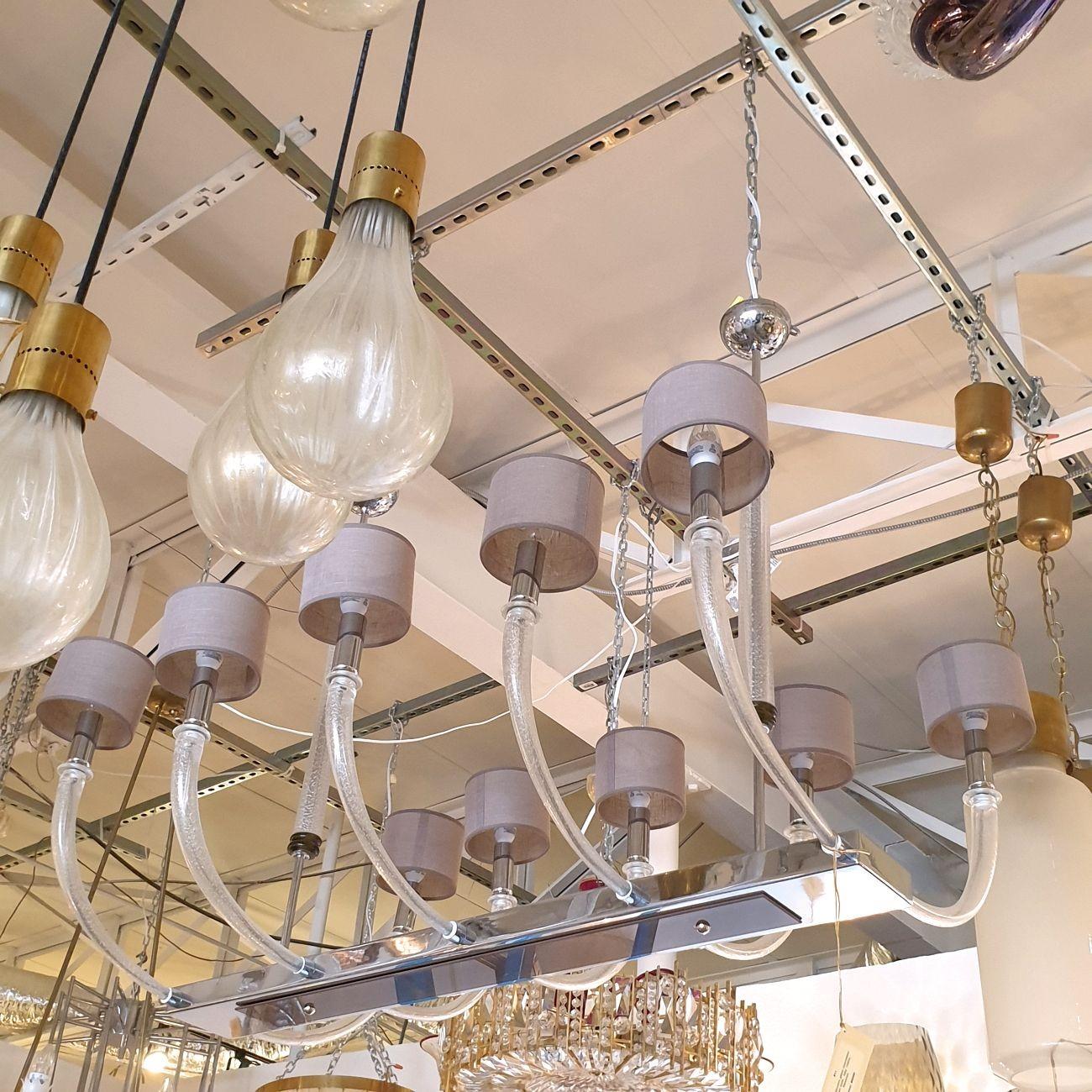 Italiano Grande lampadario Seguso in vetro di Murano in vendita