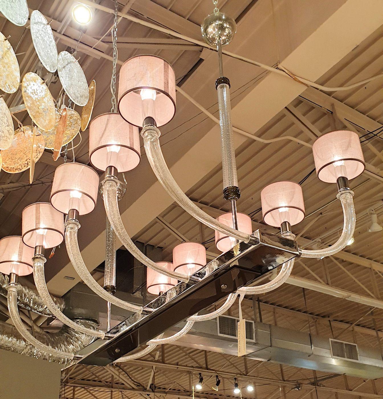 Grande lampadario Seguso in vetro di Murano In condizioni ottime in vendita a Dallas, TX