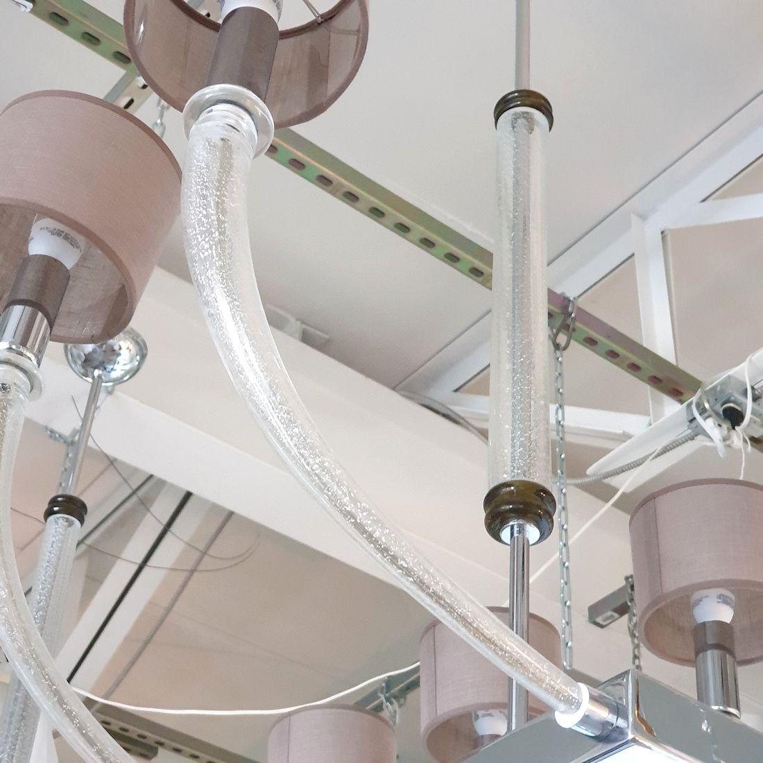 Grande lampadario Seguso in vetro di Murano in vendita 2