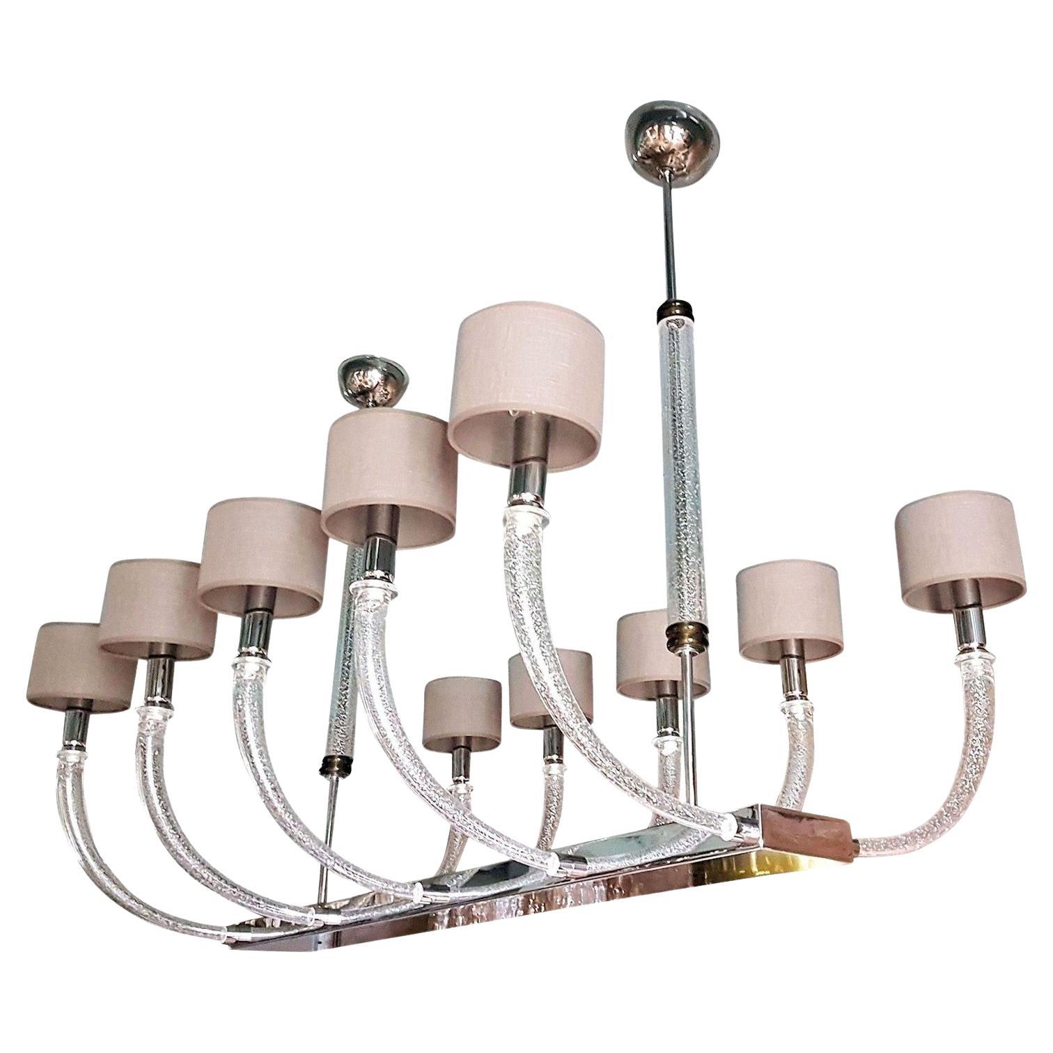 Large Murano Glass Seguso Chandelier