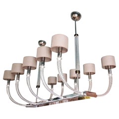 Grande lampadario Seguso in vetro di Murano