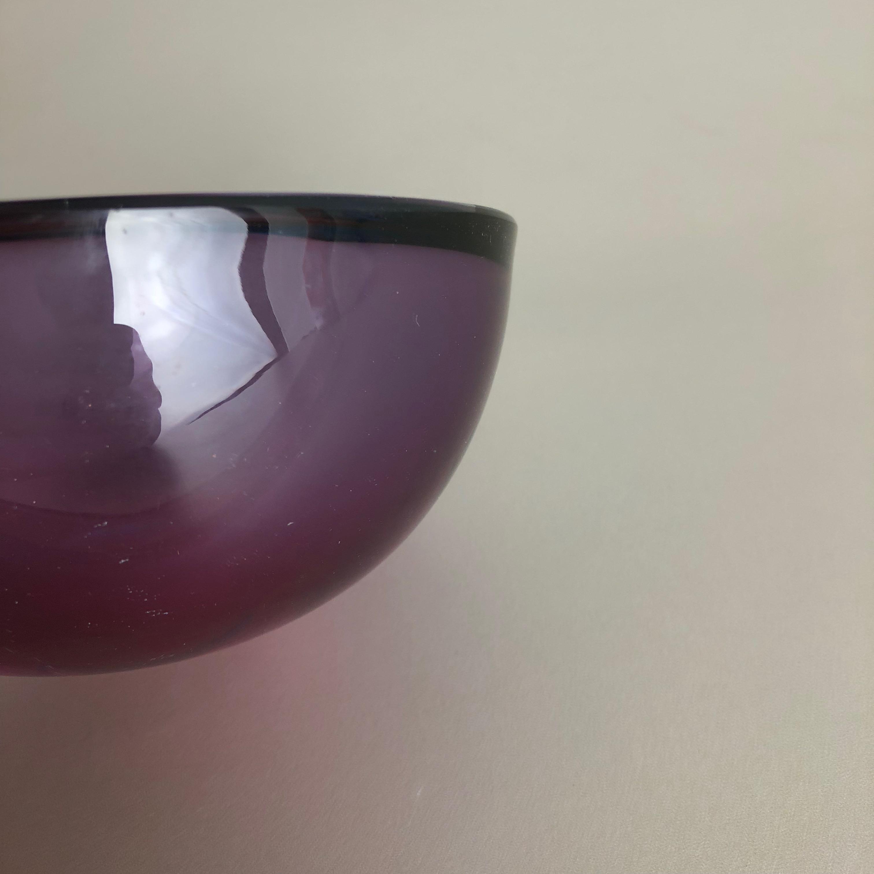 Large Murano Glass Sommerso Bowl Element Flavio Poli, Attributed, Italy, 1970s 5