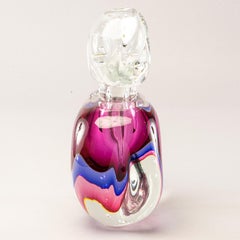 Large Murano Glass Sommerso Perfume Bottle