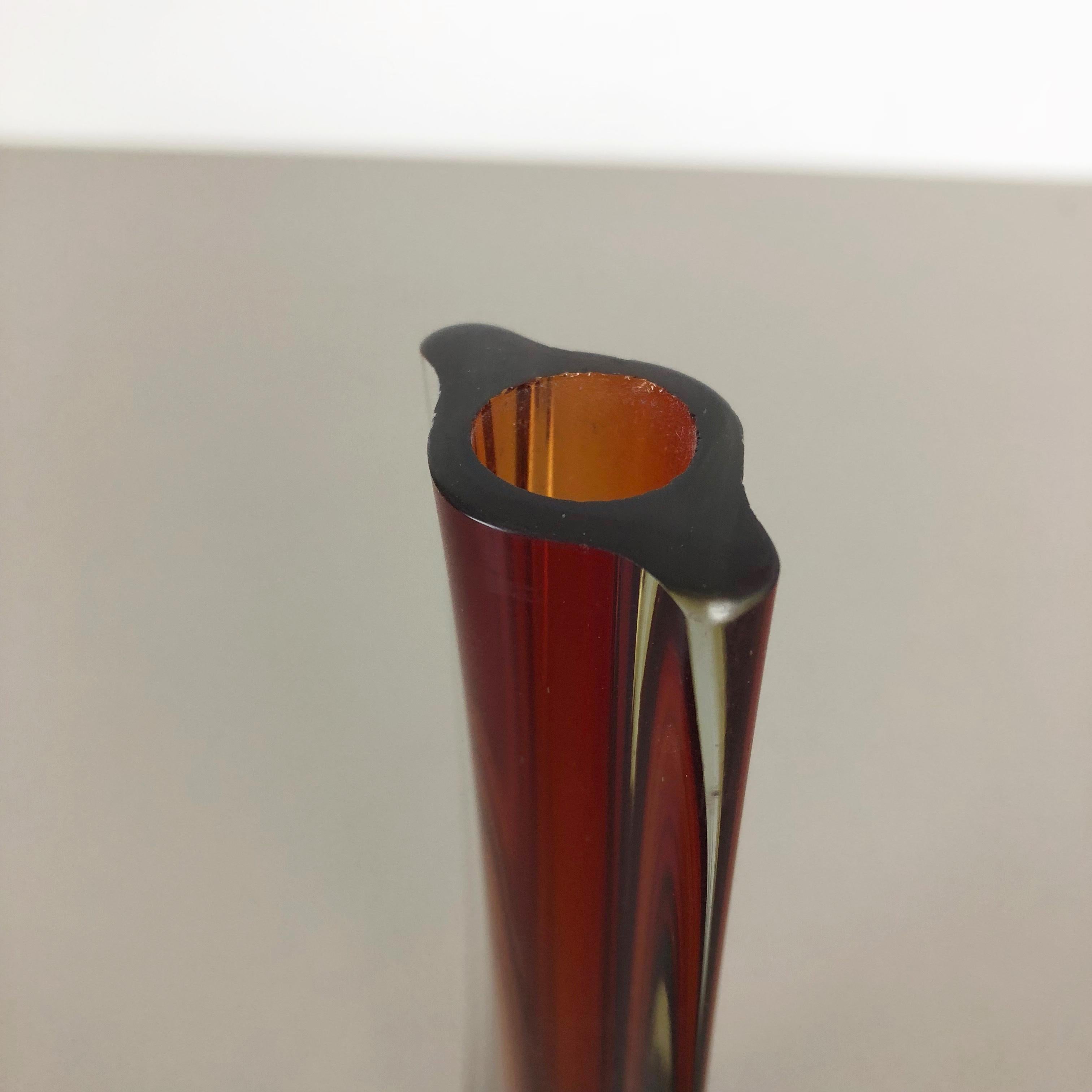 Large Murano Glass Sommerso Vase Designed by Flavio Poli Attrib., Italy, 1970s 4