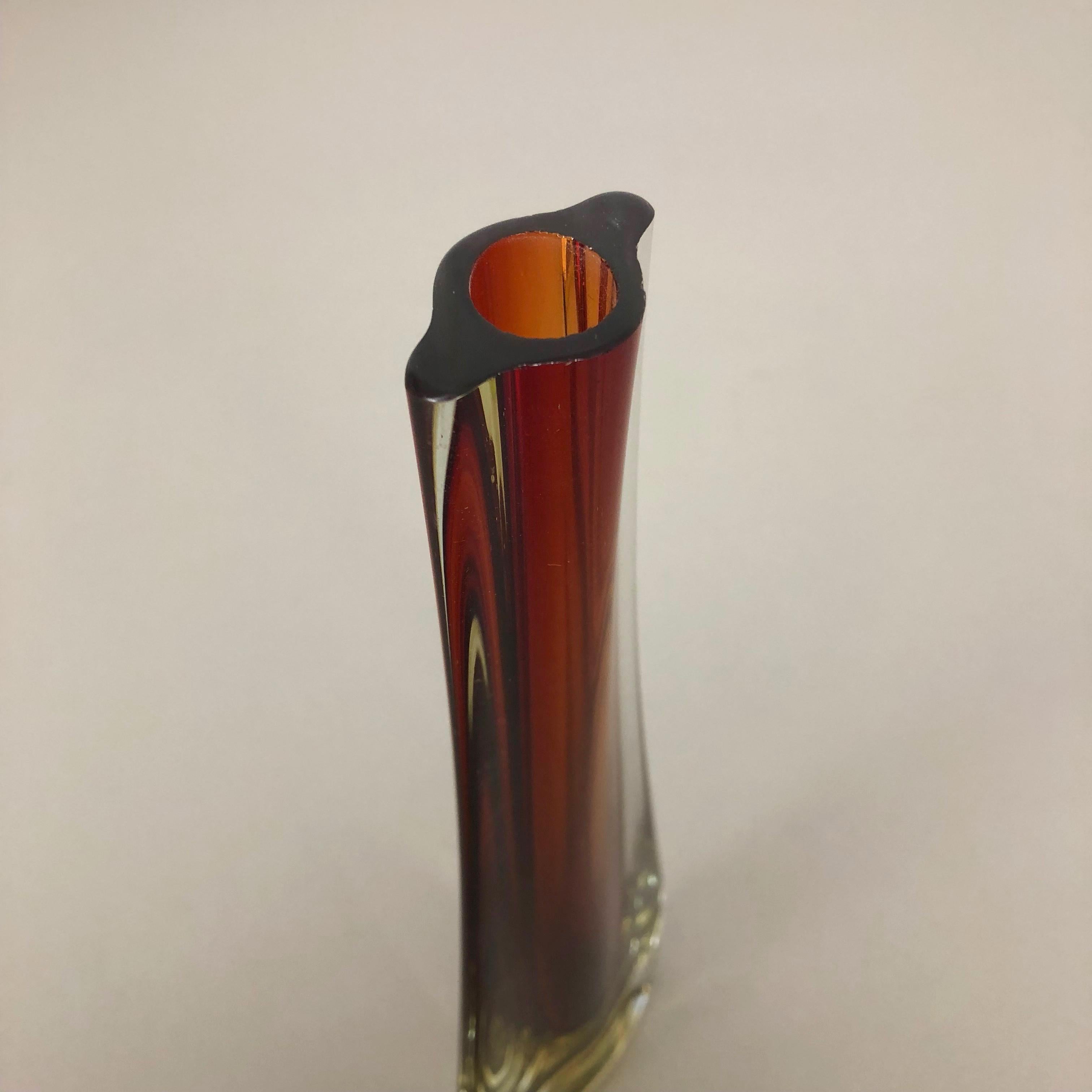 Large Murano Glass Sommerso Vase Designed by Flavio Poli Attrib., Italy, 1970s 7