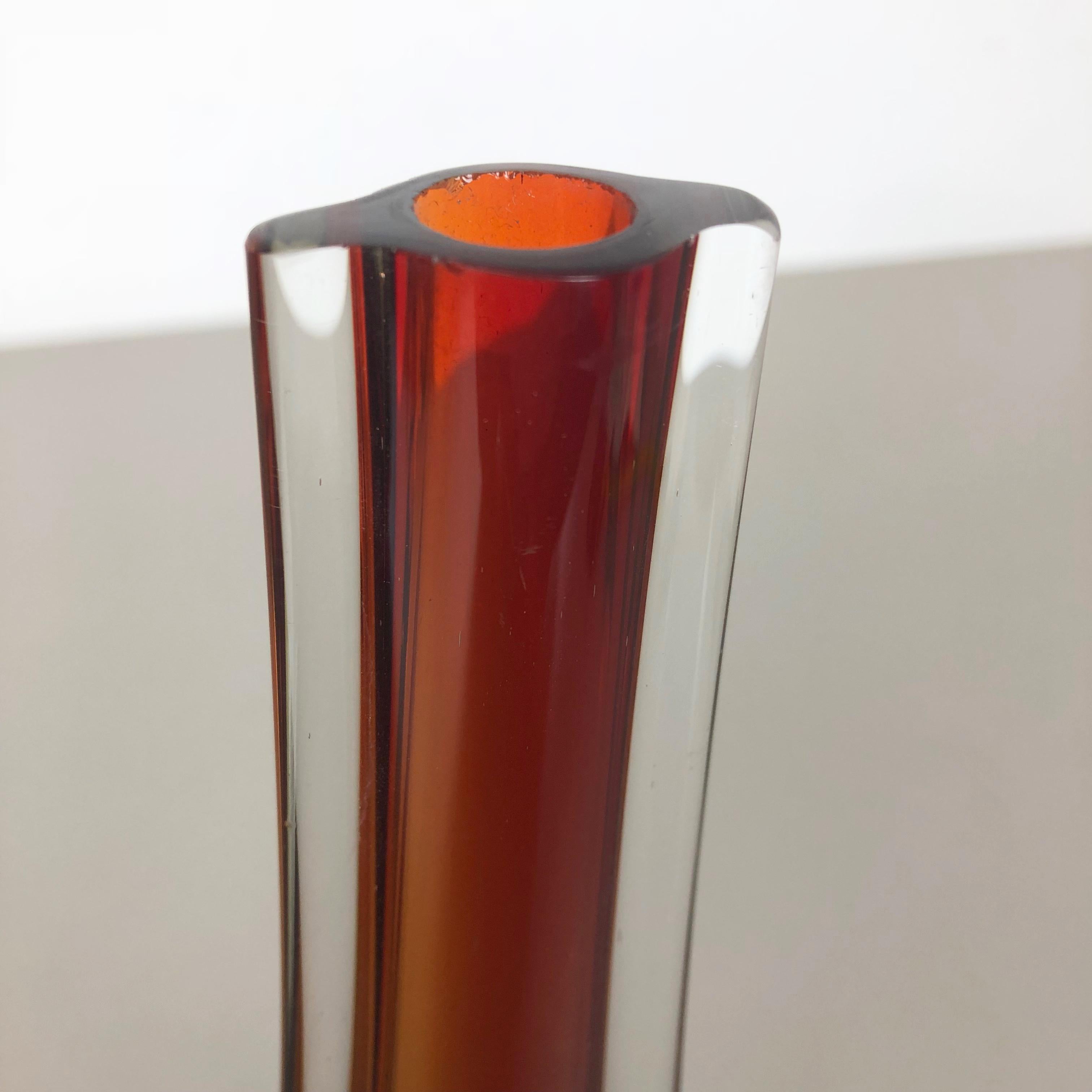 Large Murano Glass Sommerso Vase Designed by Flavio Poli Attrib., Italy, 1970s 2