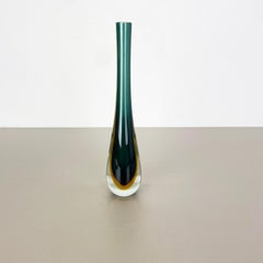Large Murano Glass Sommerso Vase Designed by Flavio Poli Attributed Italy 1970s