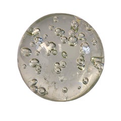 Large Murano Glass Sphere Paperweight with Internal Bubbles, 1970s, Italy