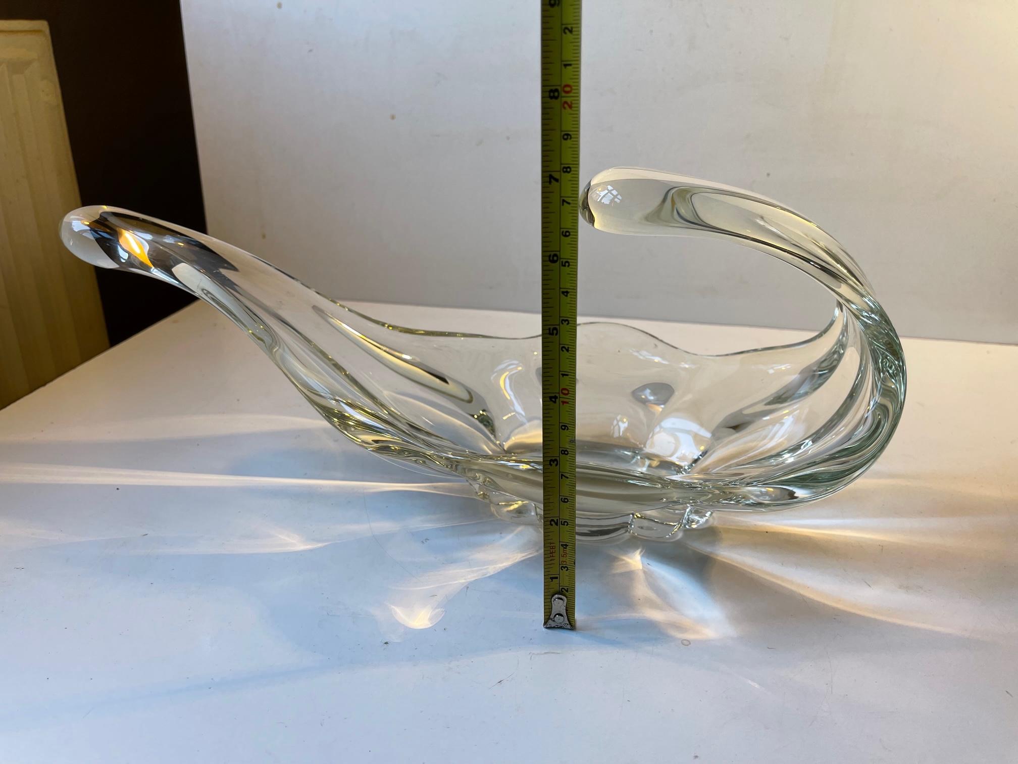 Large Murano Glass Splash Centerpiece Bowl, Italian, 1970s 2