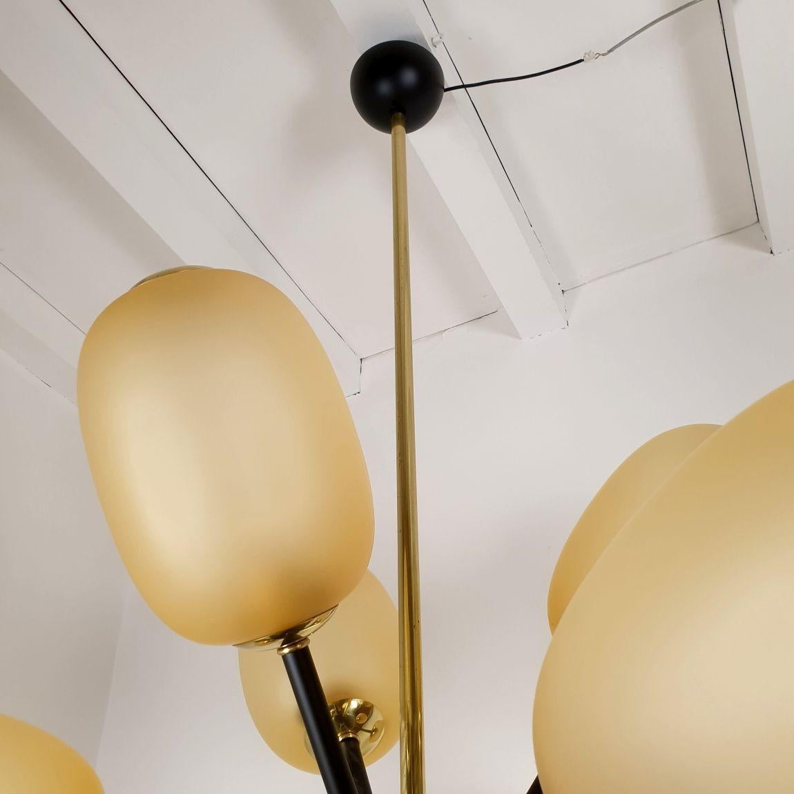 Großer Sputnik-Kronleuchter aus Murano-Glas, Italien im Angebot 6