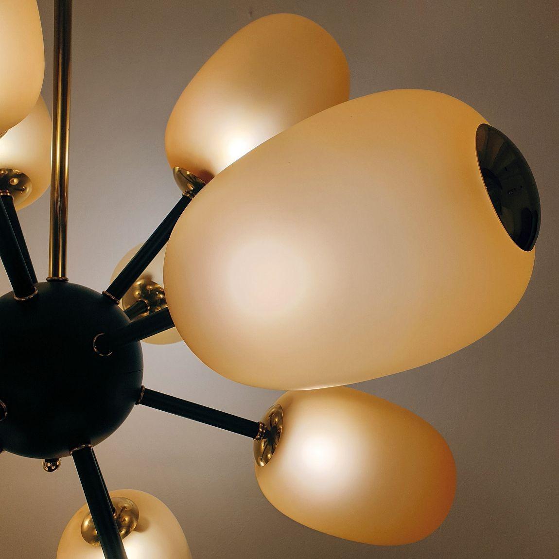 Großer Sputnik-Kronleuchter aus Murano-Glas, Italien im Angebot 1