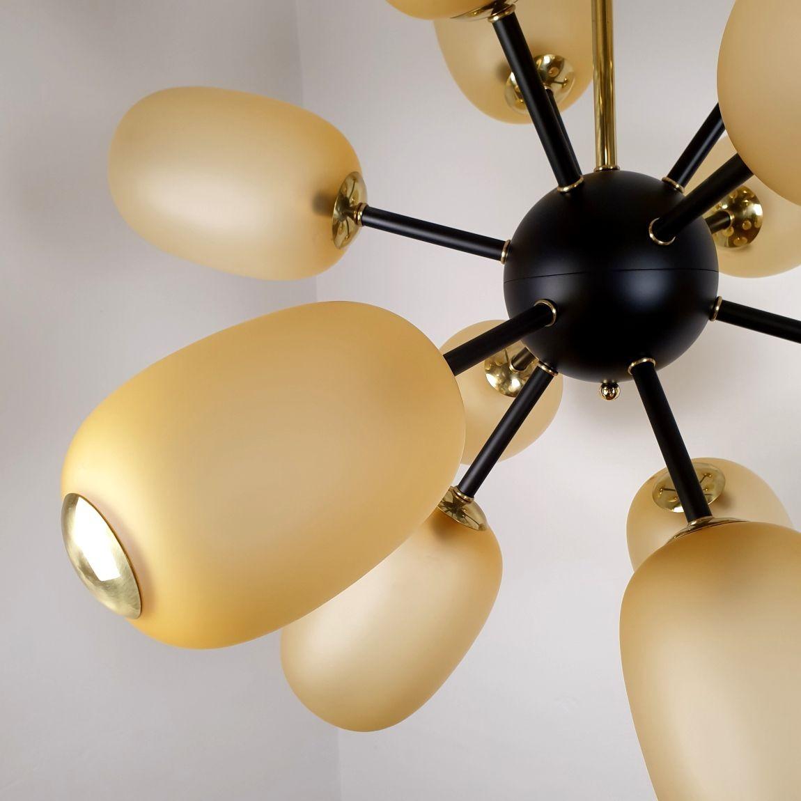 Großer Sputnik-Kronleuchter aus Murano-Glas, Italien im Angebot 2
