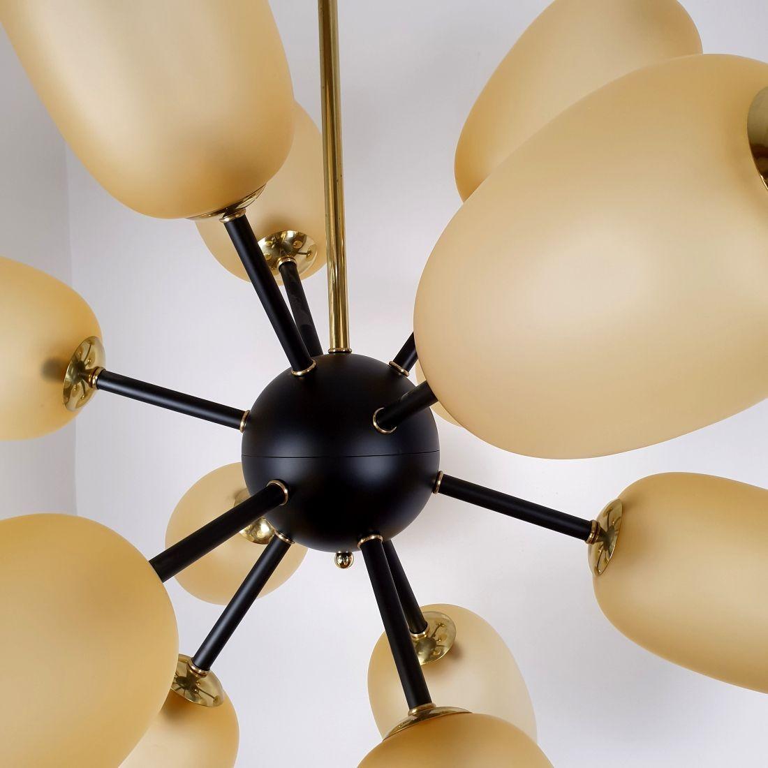 Großer Sputnik-Kronleuchter aus Murano-Glas, Italien im Angebot 3