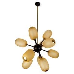 Grande lampadario Sputnik in vetro di Murano, Italia