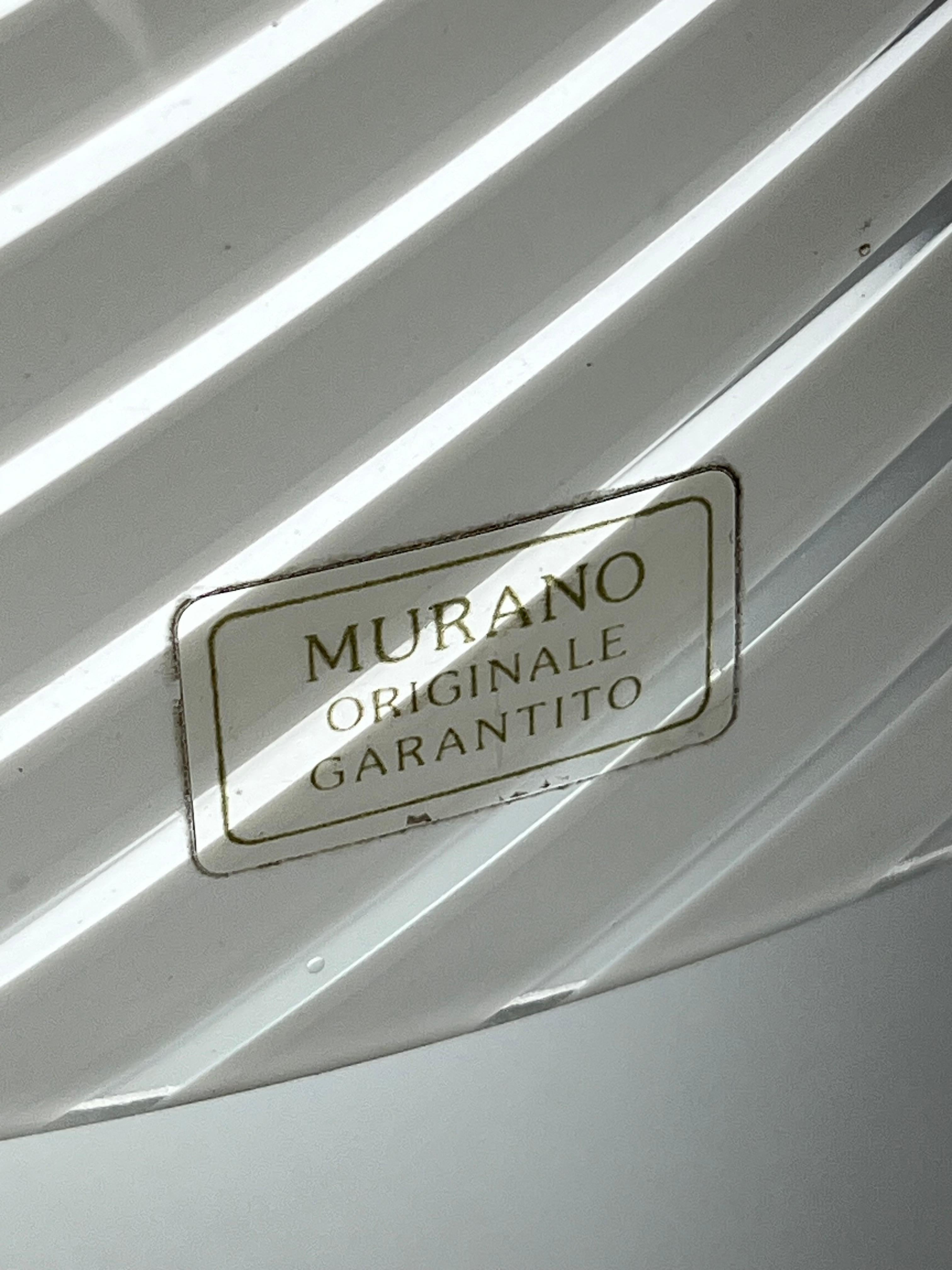 Vetro di Murano Grande lampada da tavolo in vetro di Murano attribuita a Venini, anni '70 in vendita