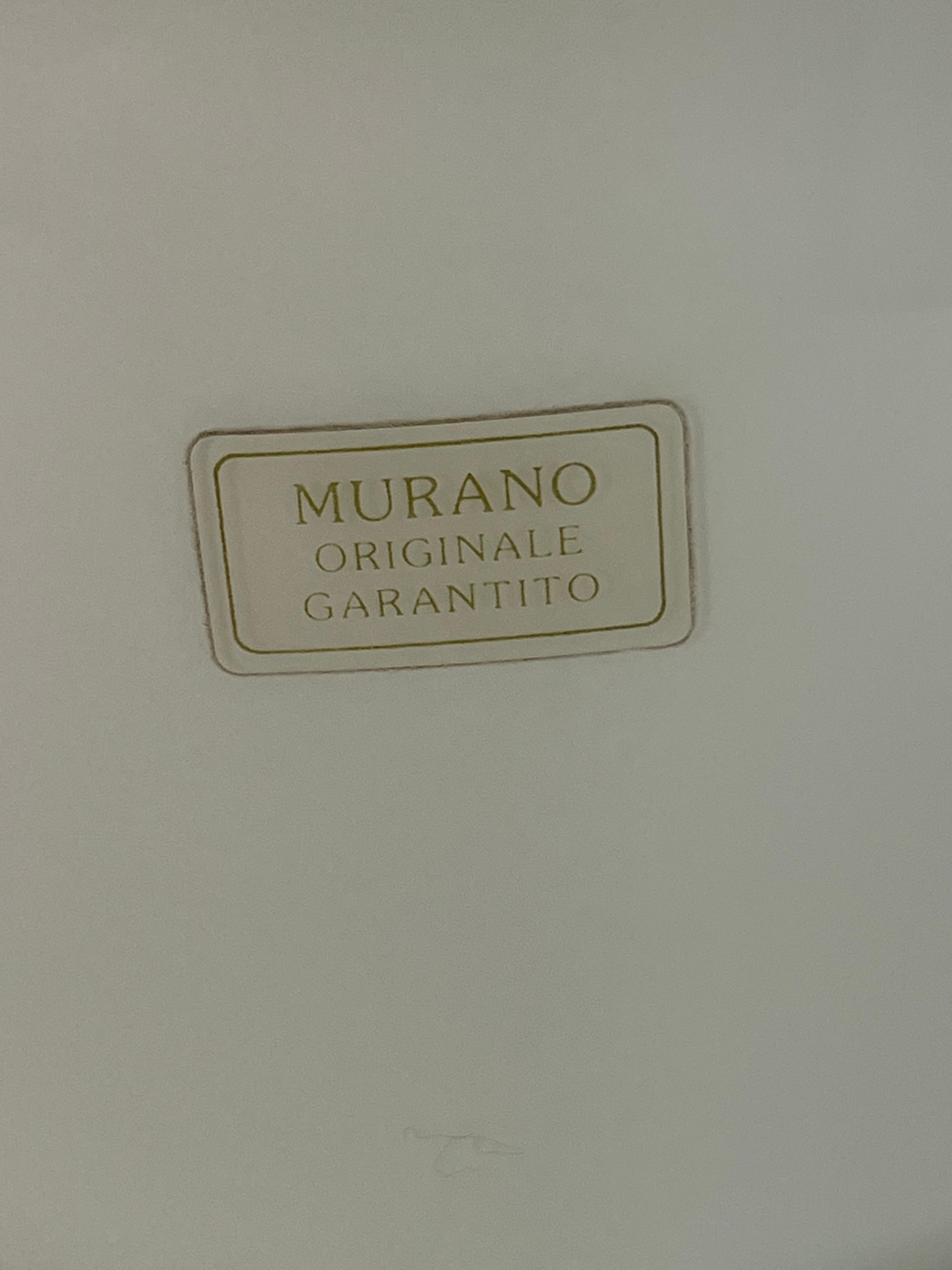 Grande lampada da tavolo in vetro di Murano attribuita a Venini, anni '70 in vendita 3