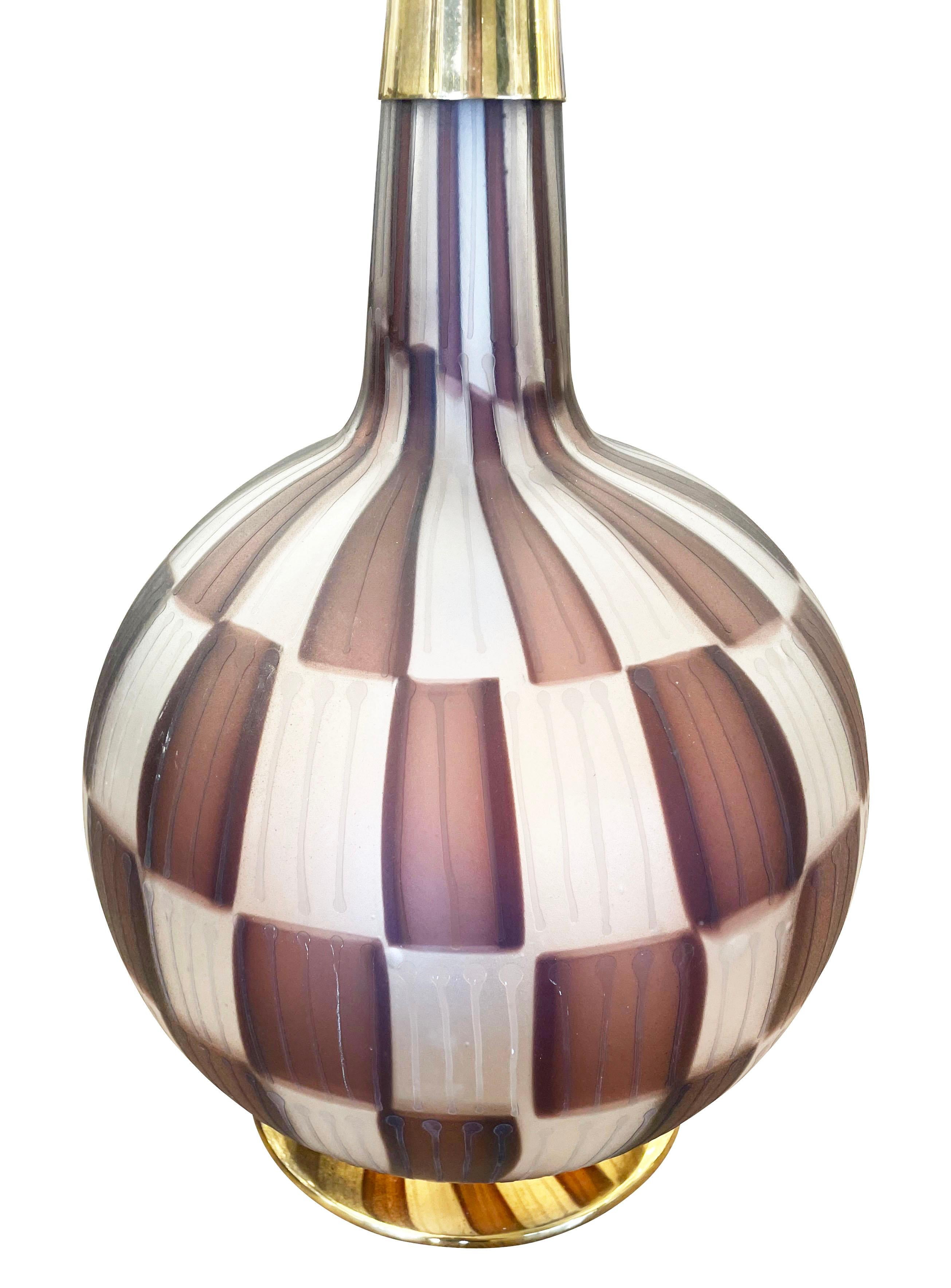 Italian Large Murano Glass Table Lamp by Barovier for Stilnovo