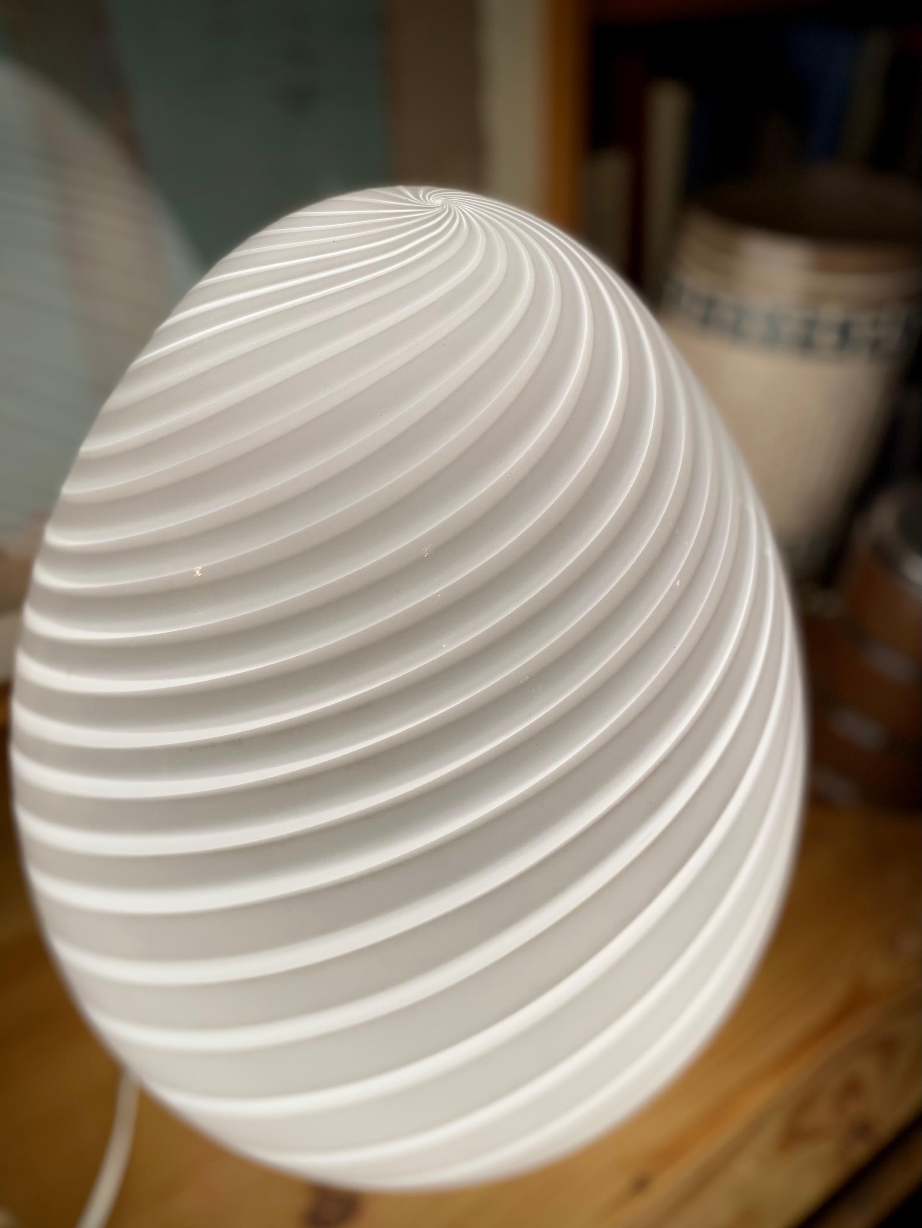 Italian Large Murano Glass Table Lamp by Itri Vetri