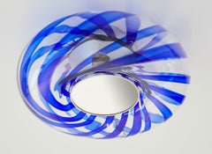 Large Murano Glass flush mount by Roberto Pamio for Leucos, Italy 1970's