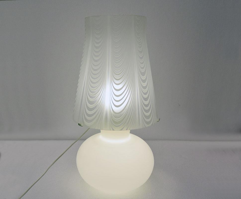 Large Murano glass table lamp Fenicio, 1950s In Excellent Condition For Sale In Parma, IT