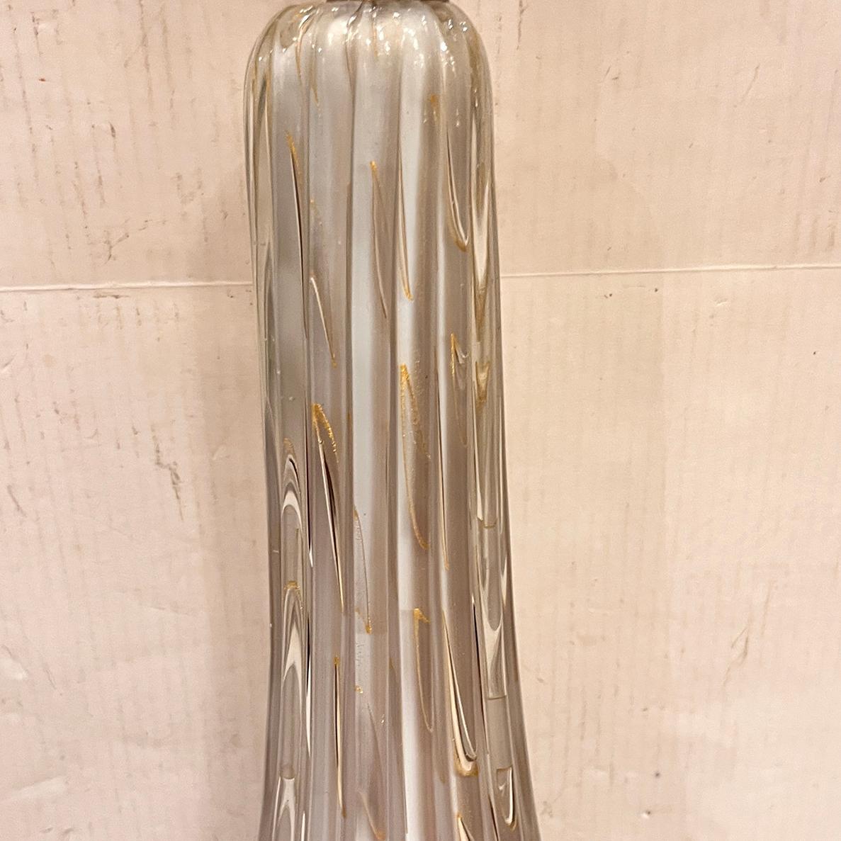 Metà XX secolo Lampada da tavolo grande in vetro di Murano in vendita