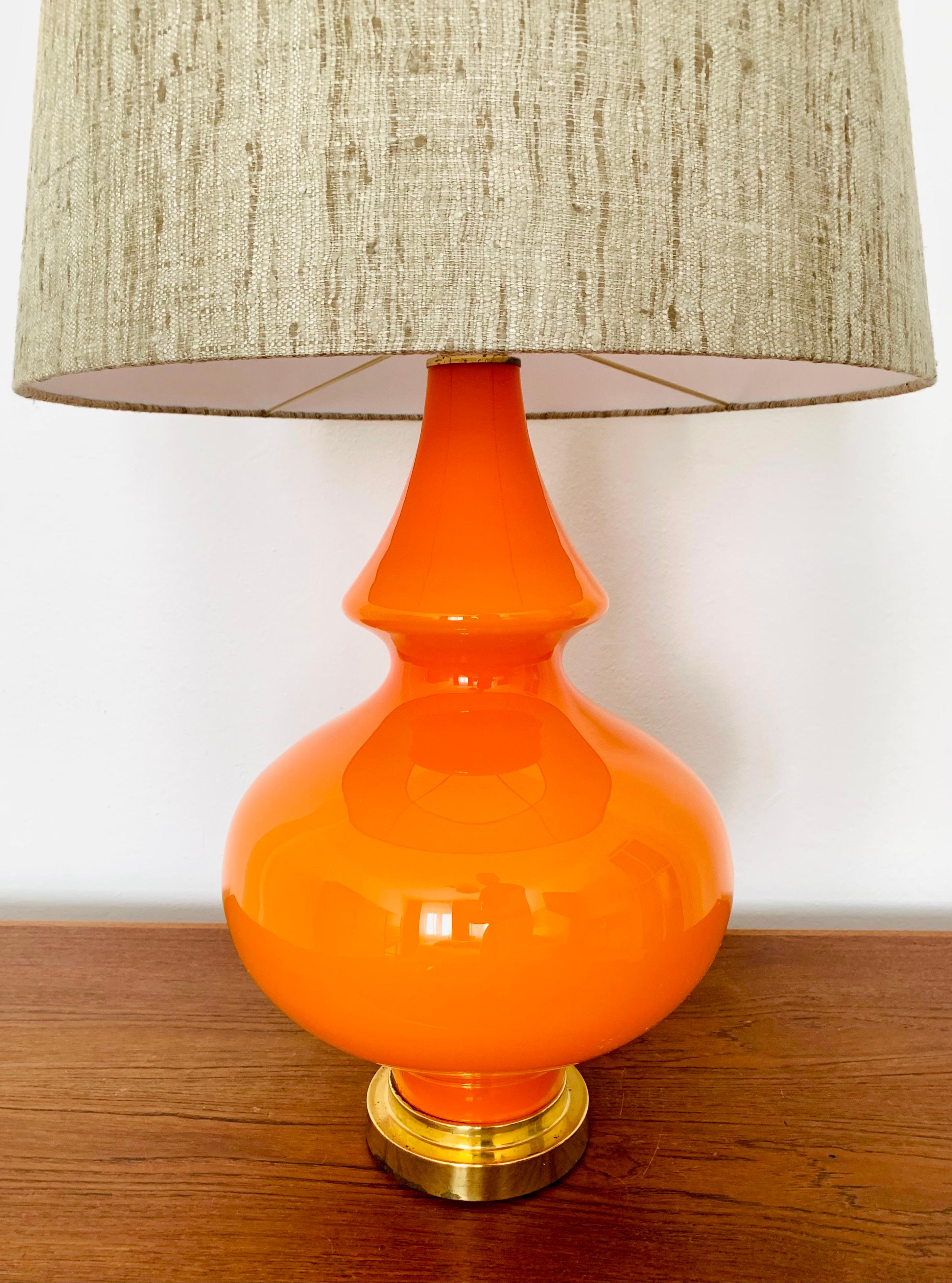 Mid-20th Century Large Murano Glass Table Lamp For Sale