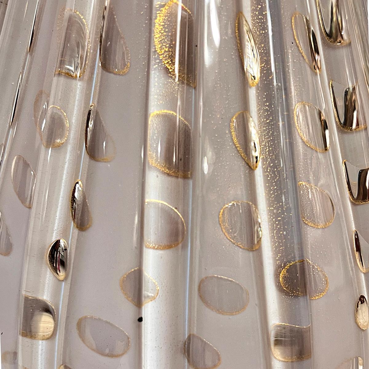 Vetro soffiato Lampada da tavolo grande in vetro di Murano in vendita