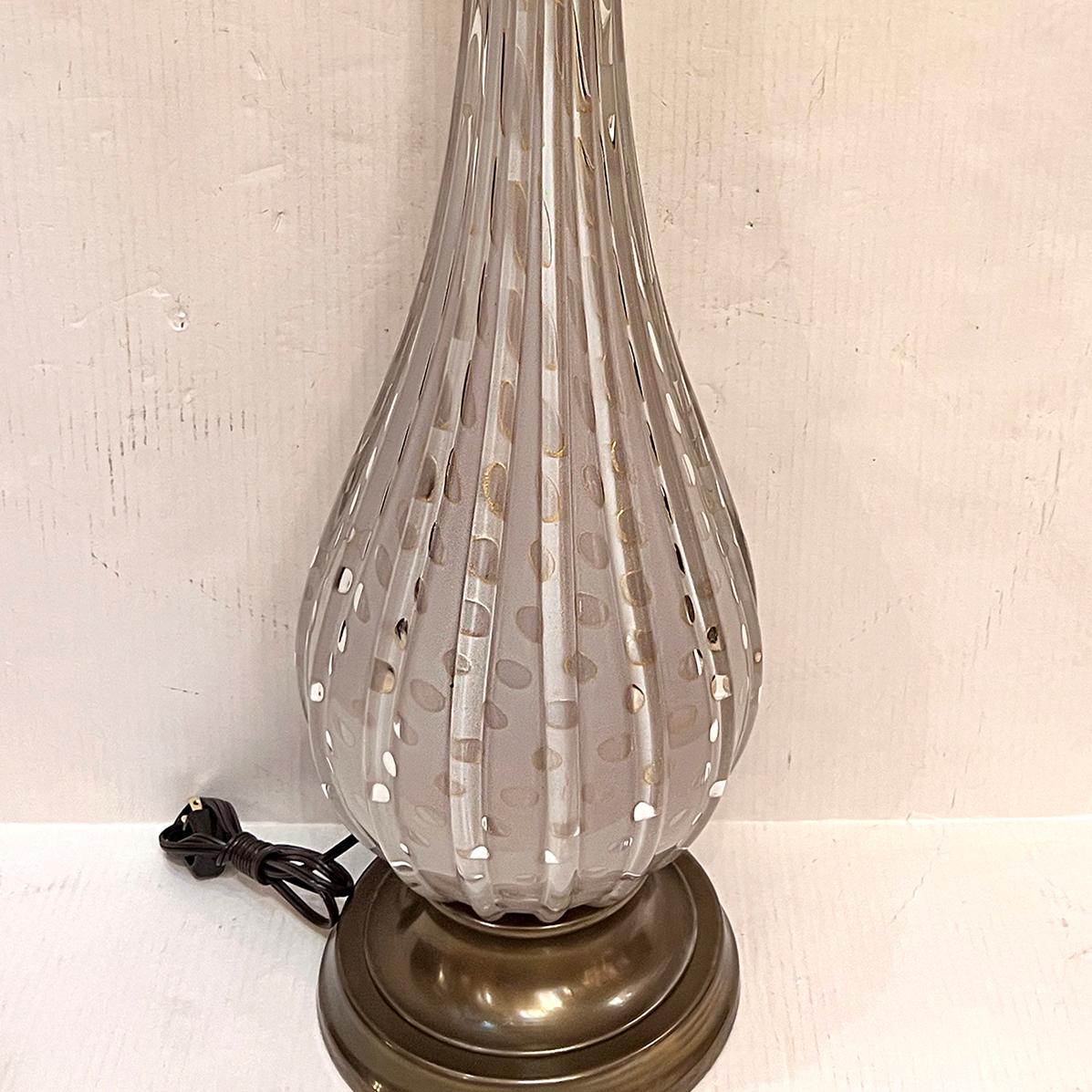 Lampada da tavolo grande in vetro di Murano in vendita 1