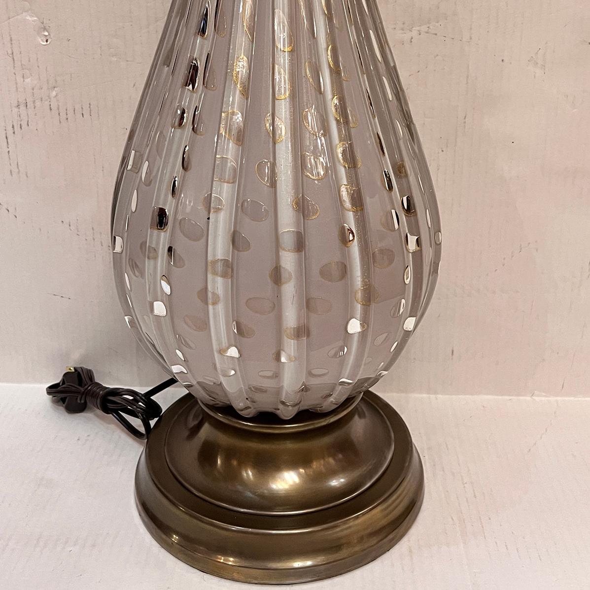 Lampada da tavolo grande in vetro di Murano in vendita 2