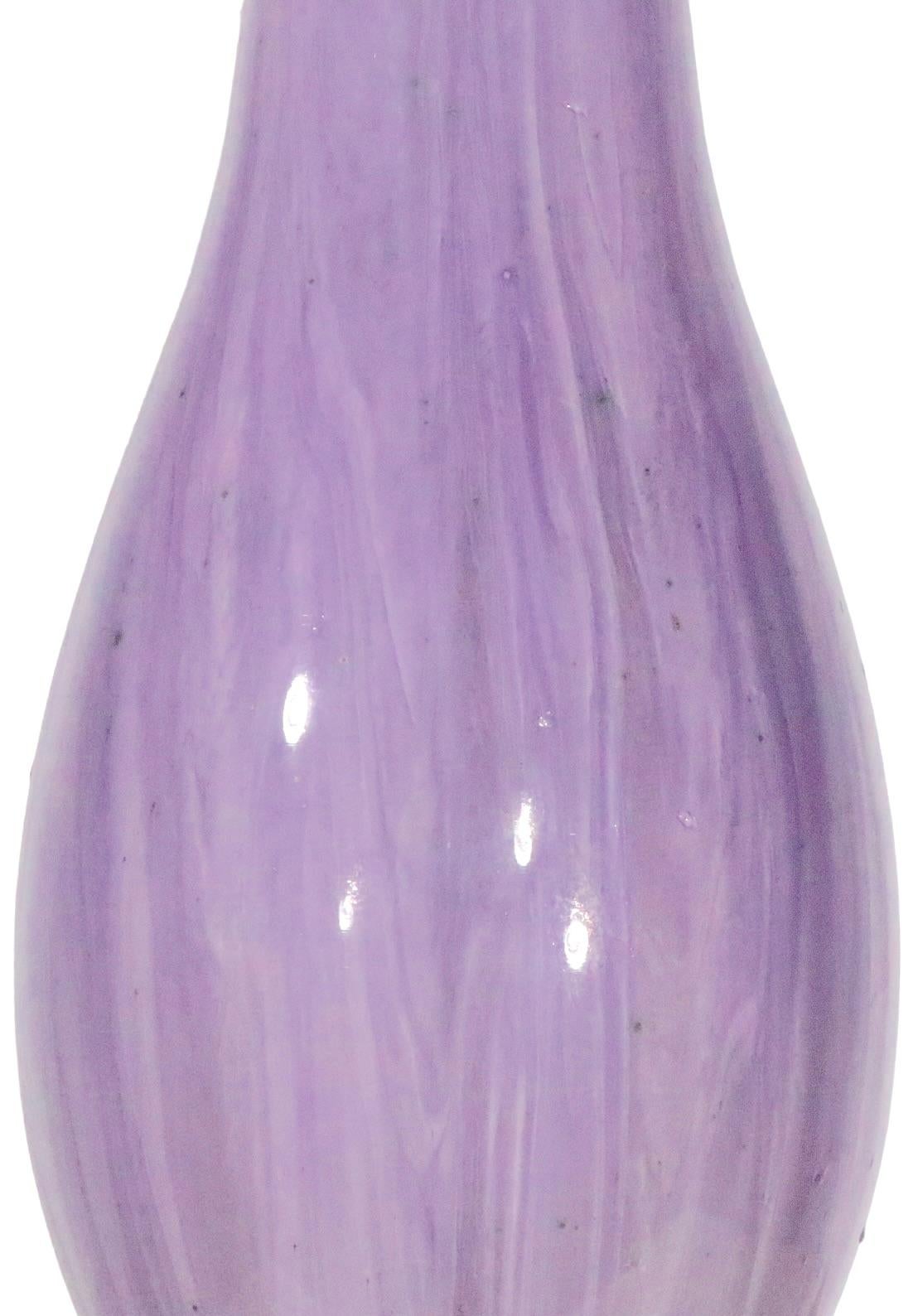 Large Murano Glass Table Lamp in Lavender Glass, circa 1950/1960s For Sale 6