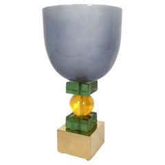 Gran lámpara de mesa de cristal de Murano, Italia
