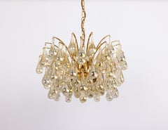Large Murano Glass Tear Drop Chandelier, Christoph Palme, Germany, 1970s