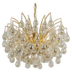 Grande lampadario a goccia in vetro di Murano, Christoph Palme, Germania, anni '70