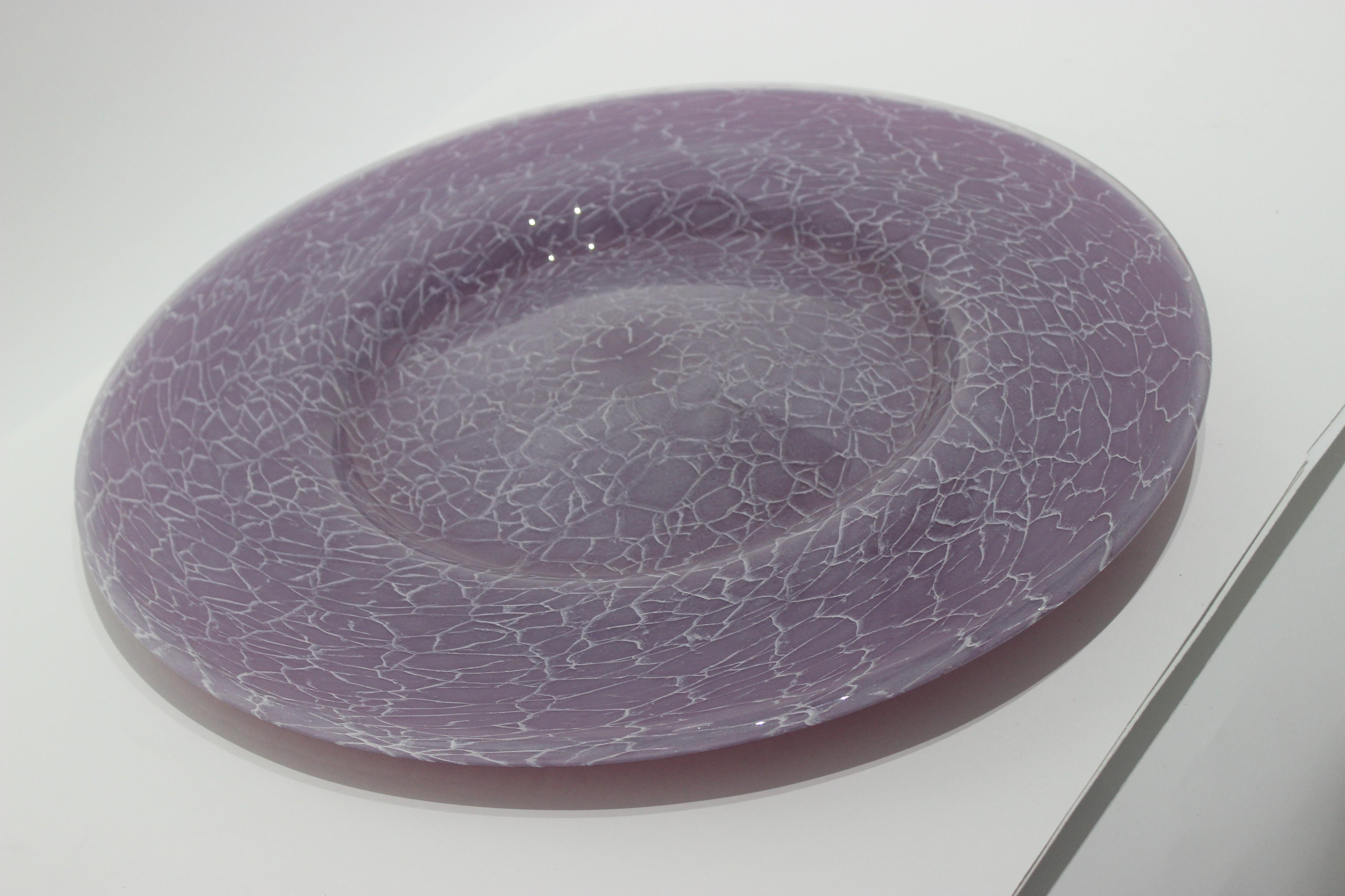Large Murano Glass Tray Platter In Good Condition For Sale In West Palm Beach, FL