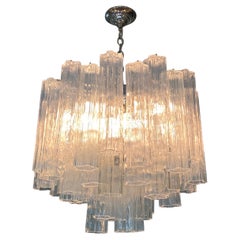 Grande lampadario Tronchi in vetro di Murano