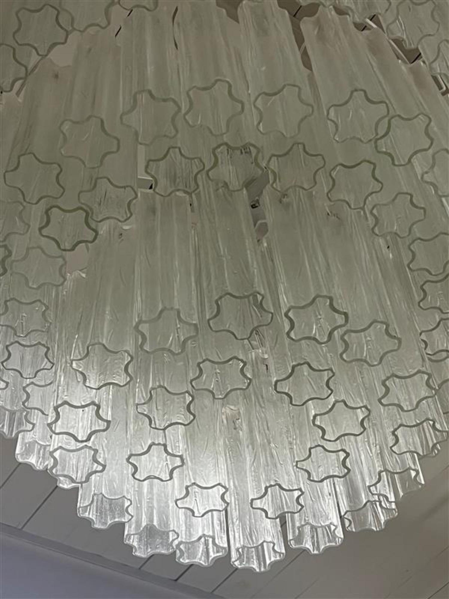 Milieu du XXe siècle Large Murano Glass Tronchi Chandelier Toni Zuccheri for Venini en vente