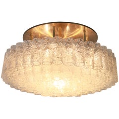 Vintage Large Murano Glass Tubes Chandelier by Doria, Germany, 1960s