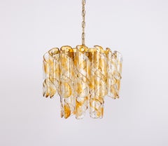 Lampada da incasso con grandi tubi in vetro di Murano, di Kaiser, Germania, anni ’60