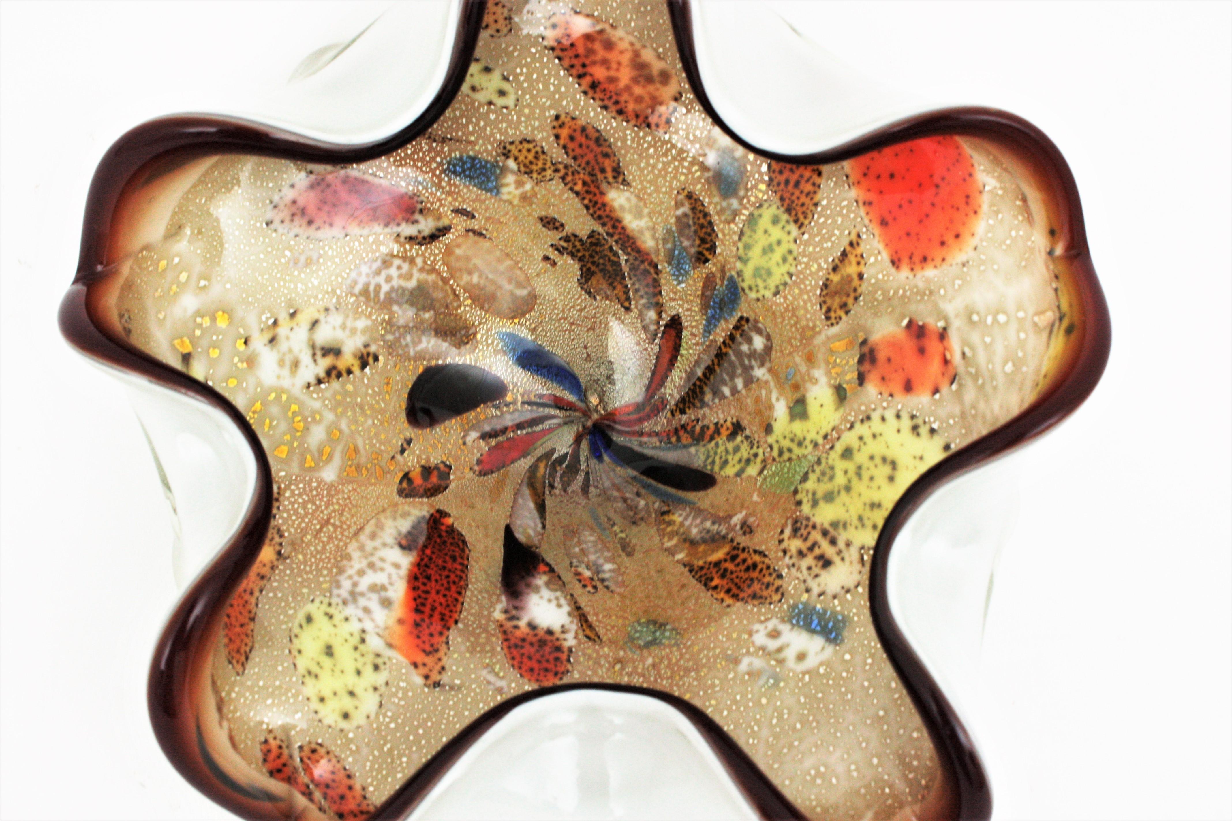 Grand bol en verre d'art de Murano multicolore Murrine de Dino Martens Avem Excellent état - En vente à Barcelona, ES