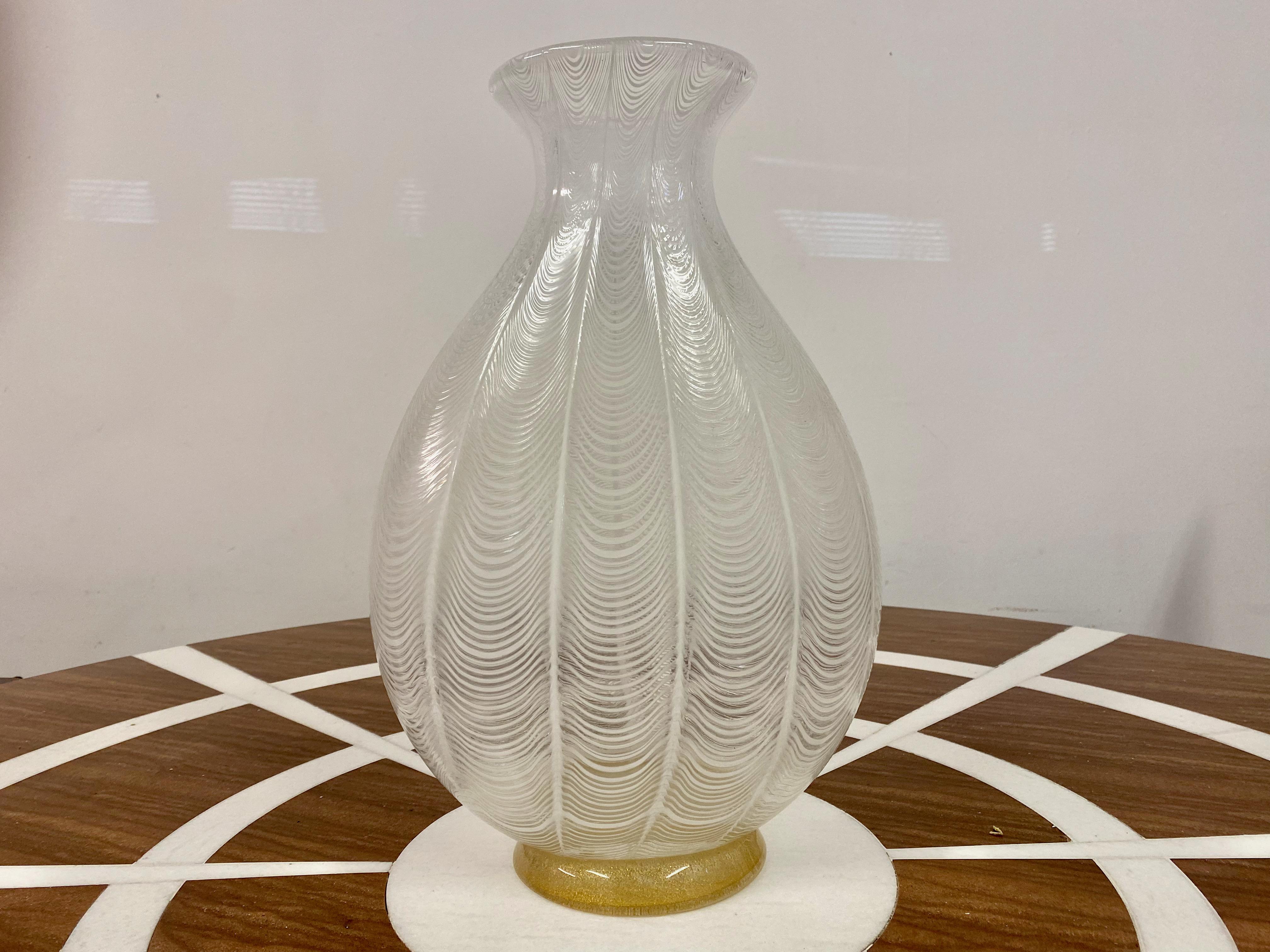 Large Murano Glass Vase by Licio Zanetti For Sale 6