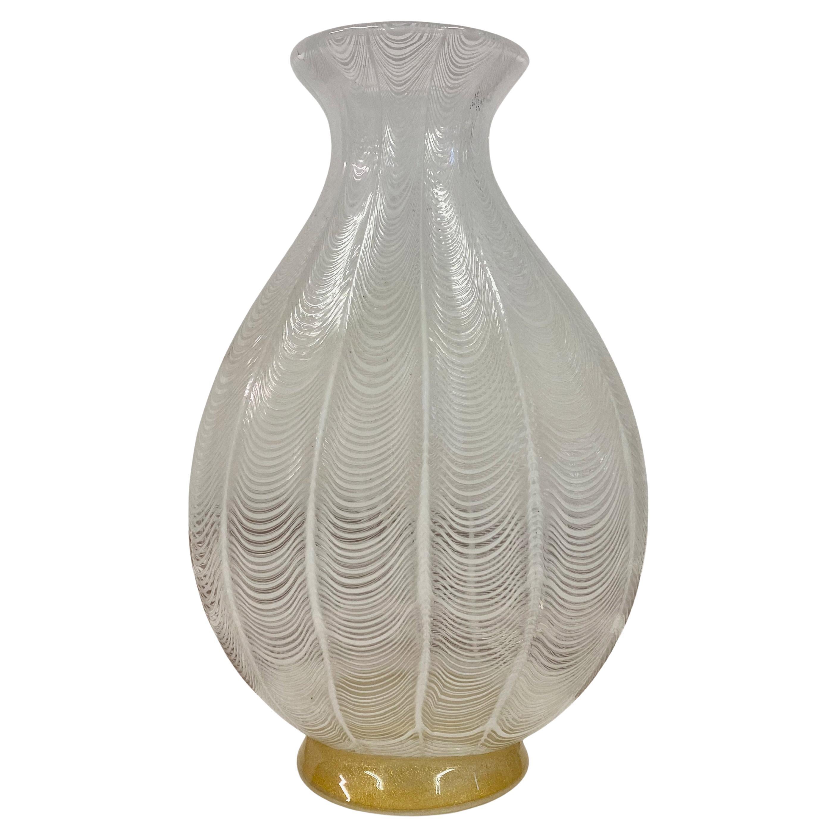 Large Murano Glass Vase by Licio Zanetti For Sale