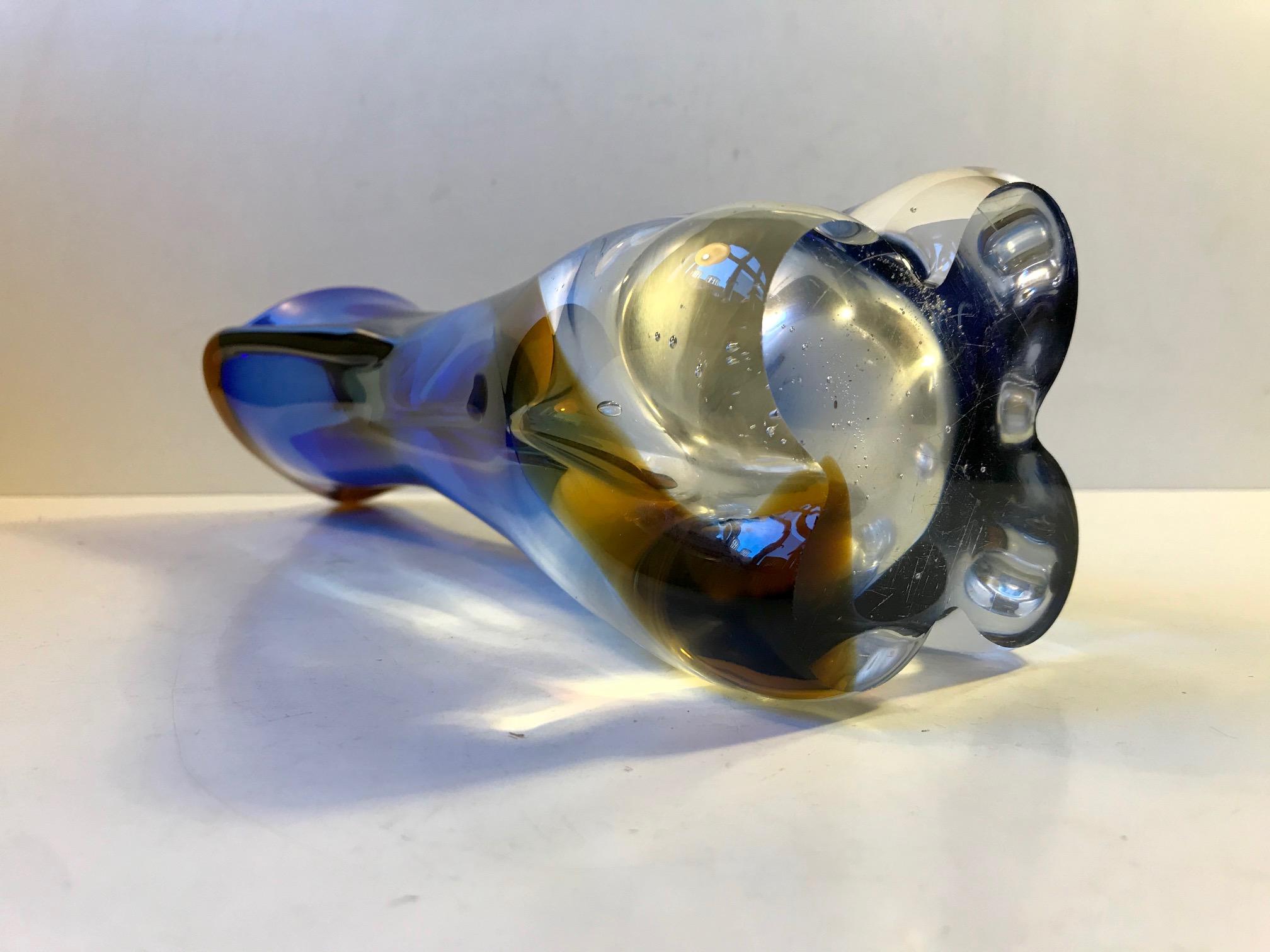 Vetro artistico Grande vaso in vetro di Murano di Archimede Seguso, anni '60 in vendita