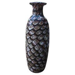 Large Murano Glass Vase From The 1970s – Attributed To Avem – Rare Decoration