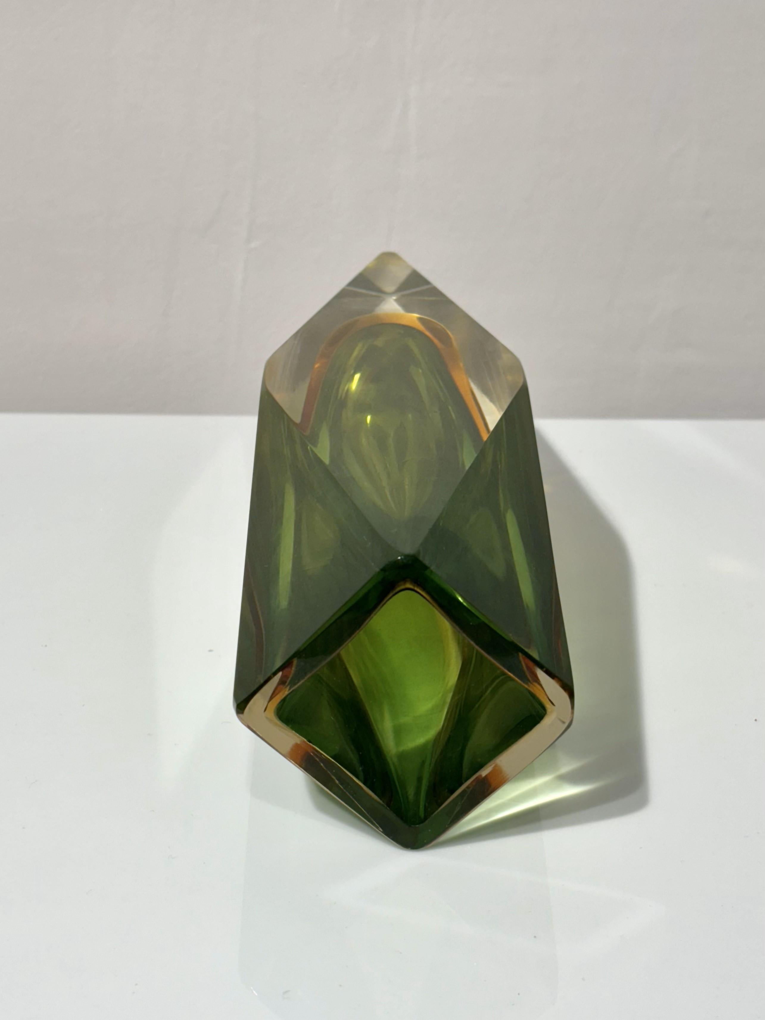 Fin du 20e siècle Grand vase en verre de Murano, Sommerso, 1970 en vente