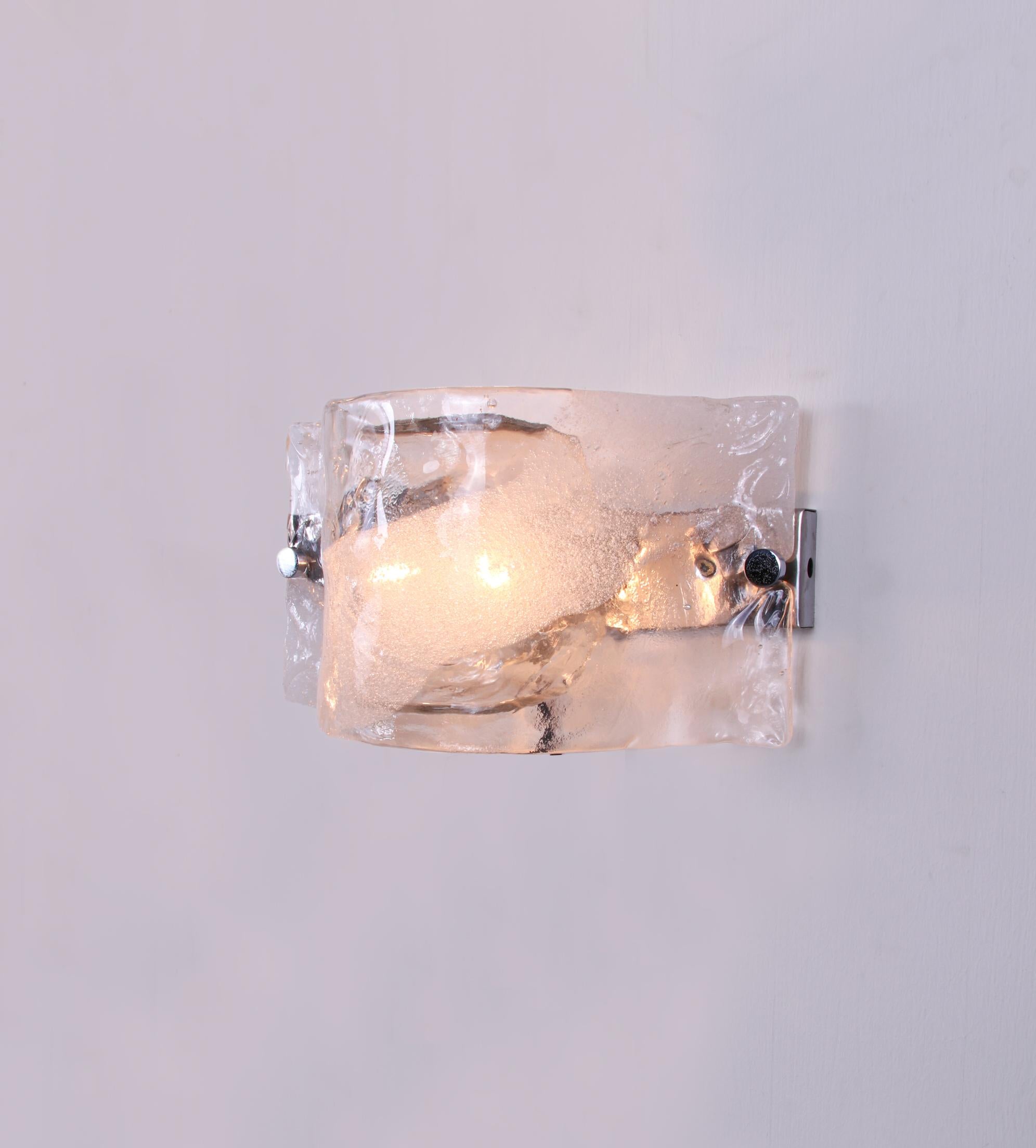 Grande applique murale et plafonnier en verre de Murano par Carlo Nason pour Mazzega, années 1960 en vente 4